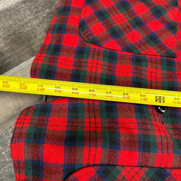 Vintage Pendleton Wool Button Down Plaid Shirt Unlined Coat Size M - Picture 3 of 11